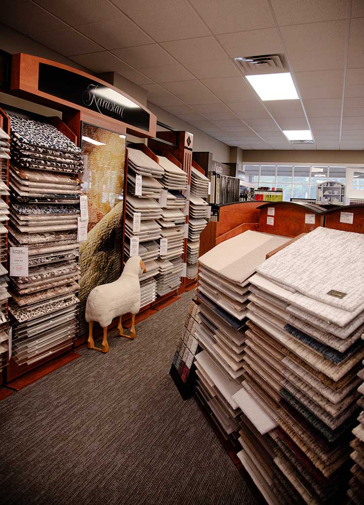 Carpet section of G. Fried showroom