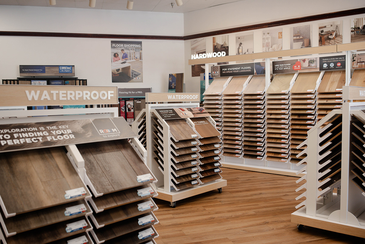 G. Fried flooring in showroom