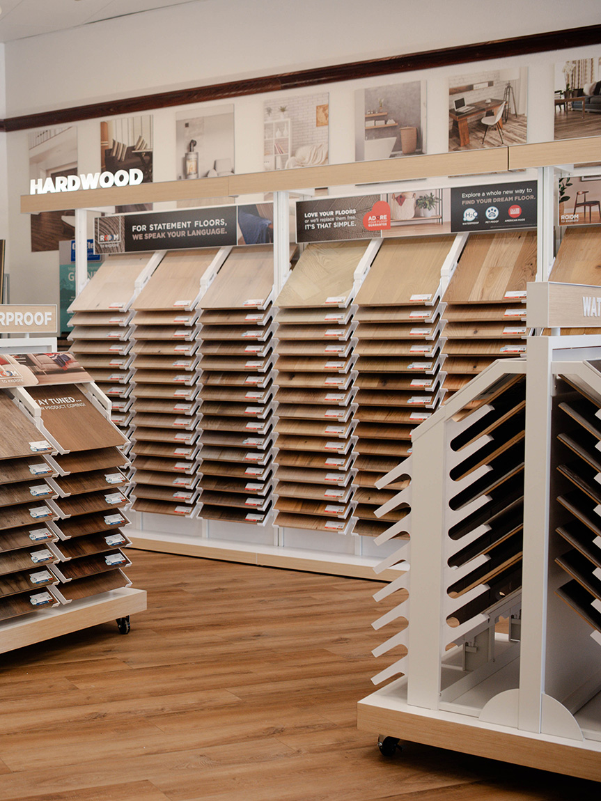 G. Fried flooring in showroom
